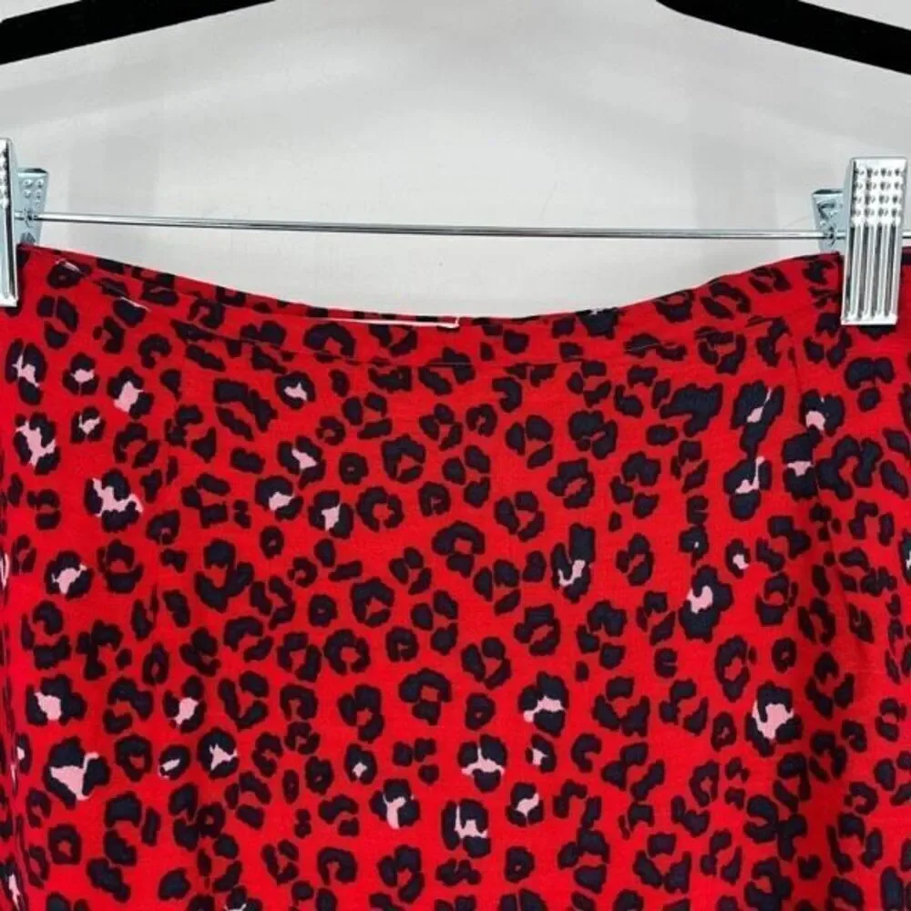 Lovers + Friends Women's Sahara Cheetah Lined Lena Mini Skirt‎ Red Black Size XS - Picture 5 of 9